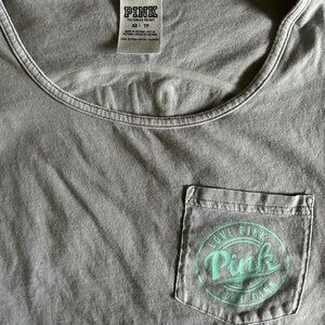 PINK Victoria's Secret Gray Sleeveless Tank Top